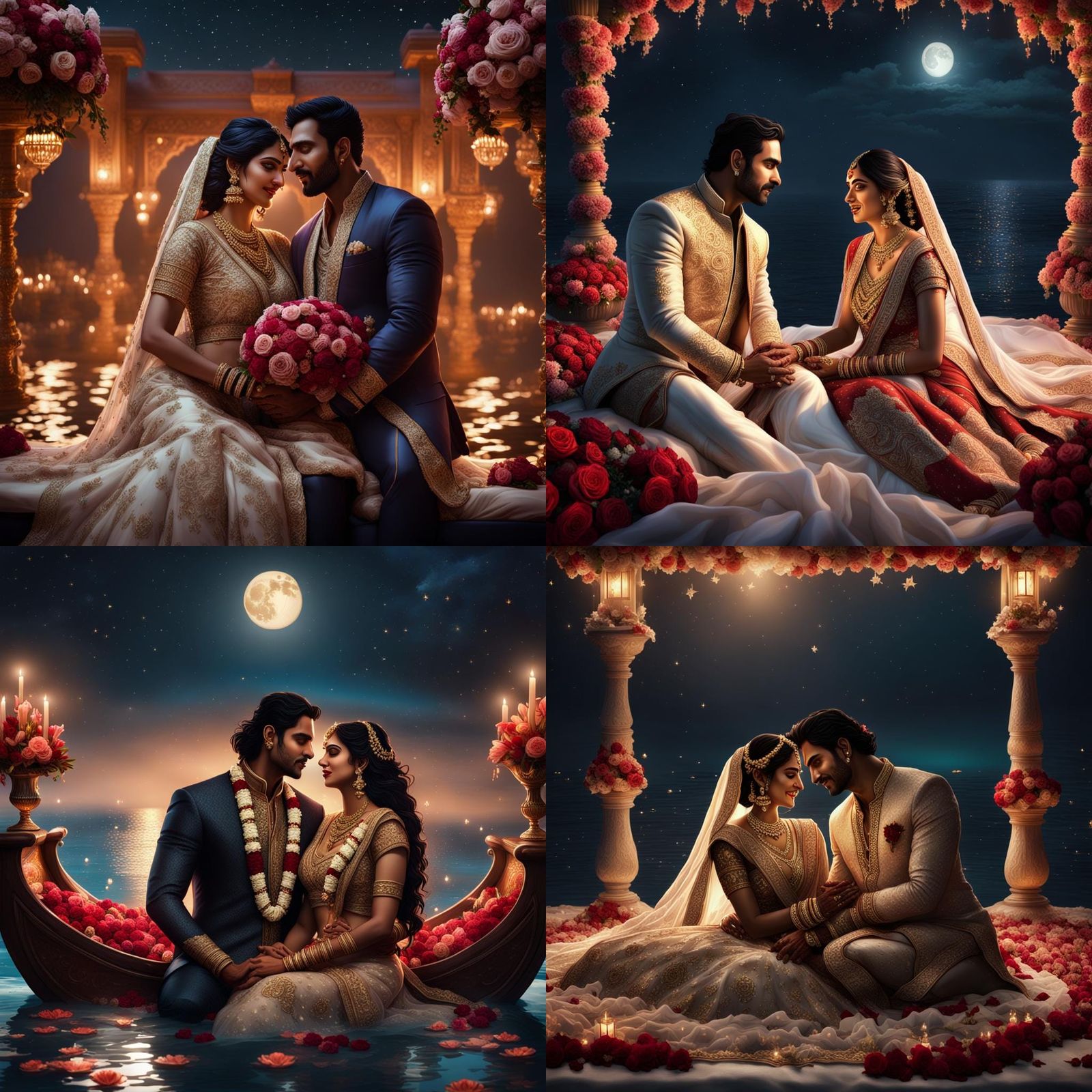 Romantic Indian Wedding Night Under the Stars