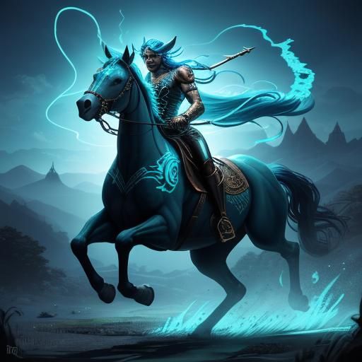 Majestic Centaur Galloping in Fantasy Art Style