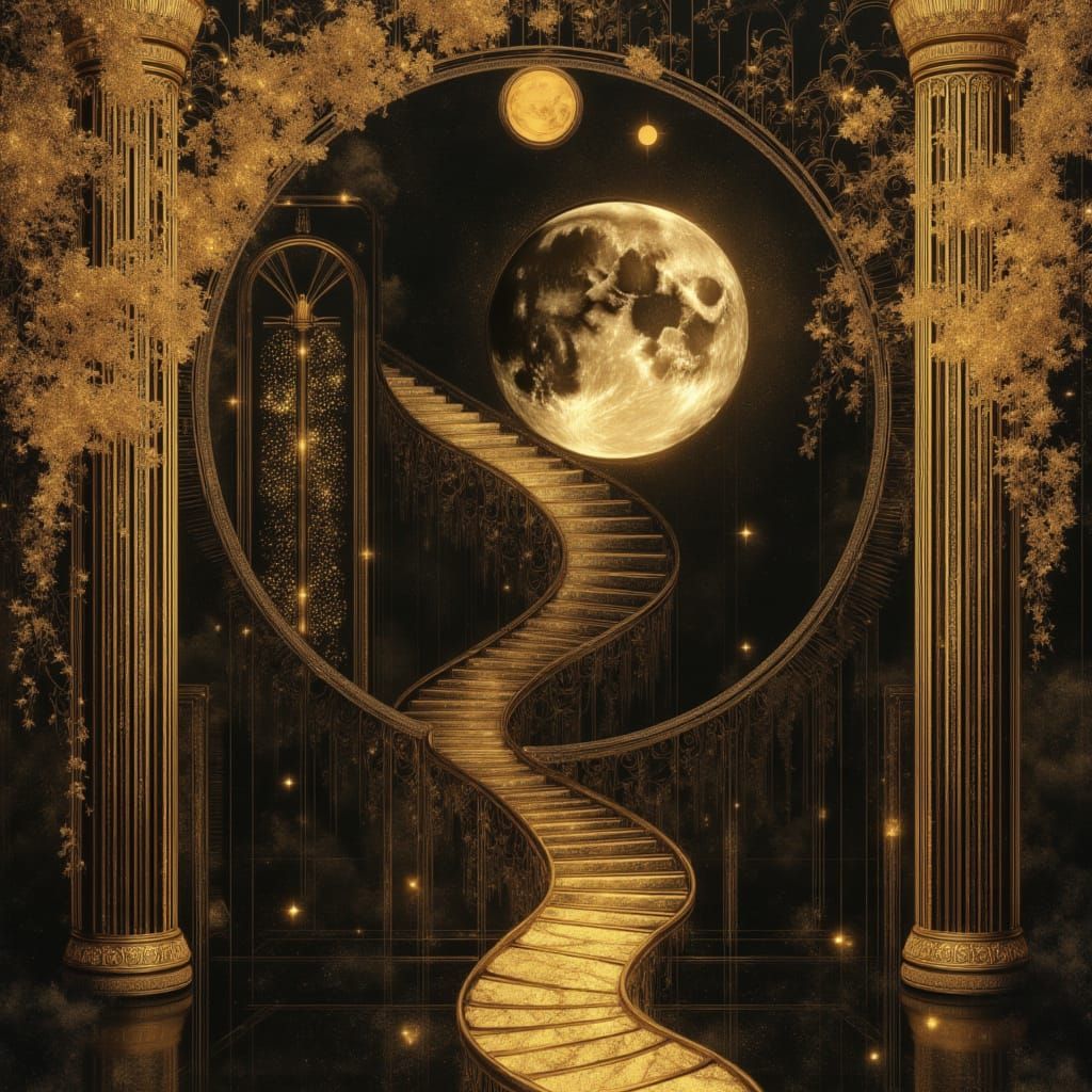 Art Deco Parlour Scene with 1920s Flapper