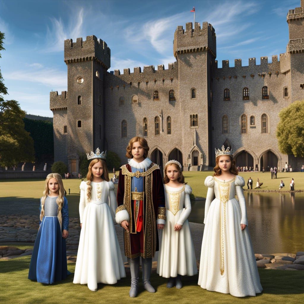 Ghostly Medieval Royal Family Portrait