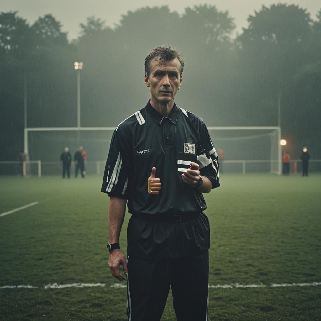 Doctor as Referee in Cinematic Film Still