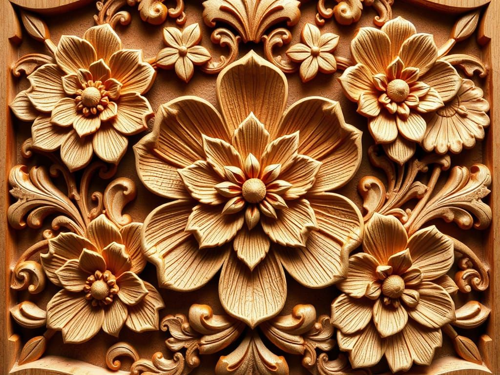 Floral carving
