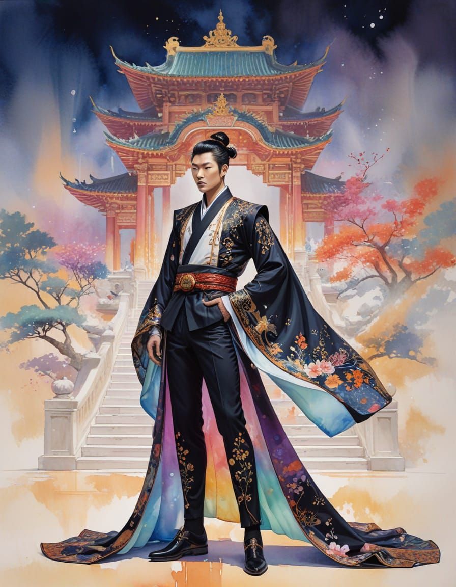 East Asian Model in Haute Couture Fashion