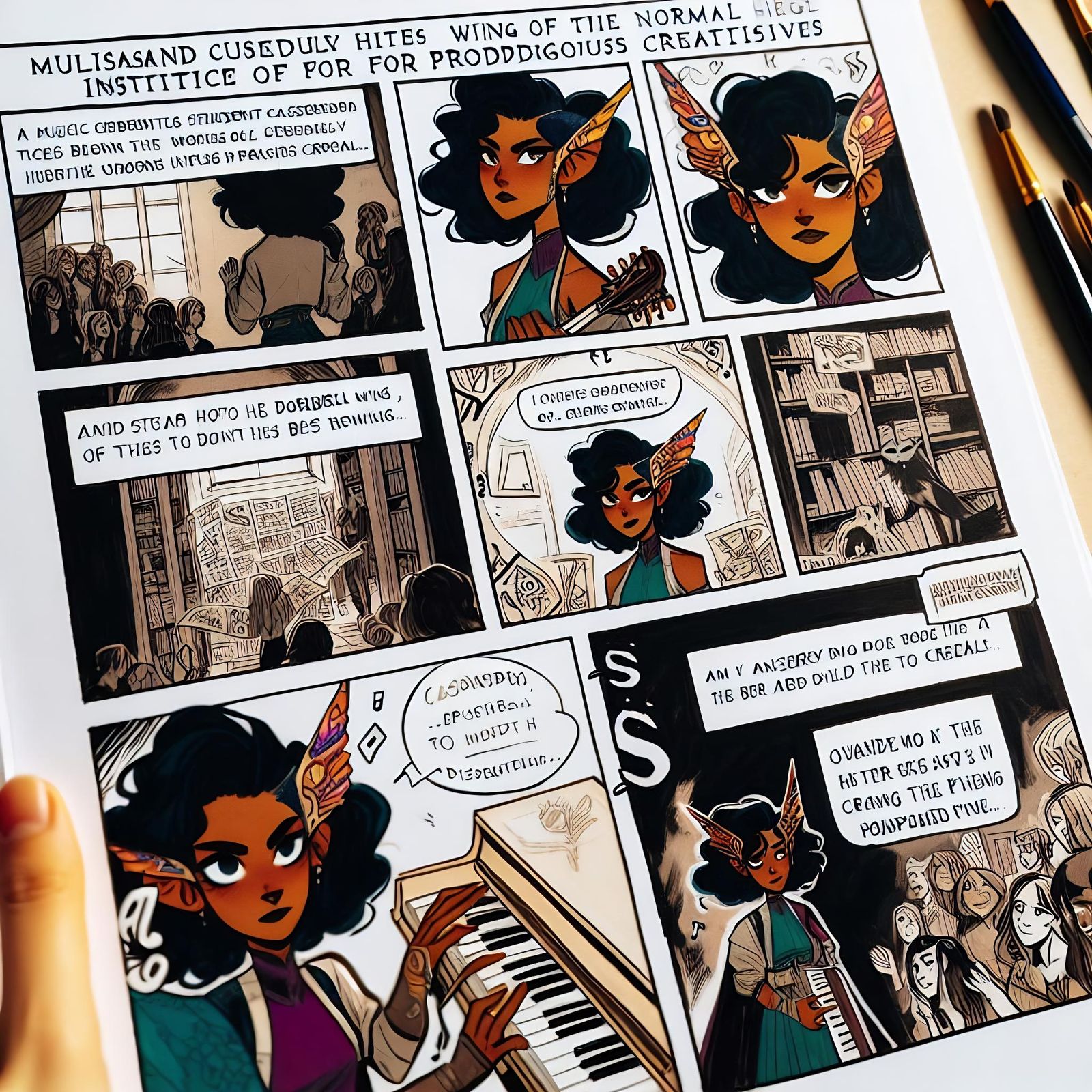 Comic Book Pages: Music Student's Forbidden Investigation