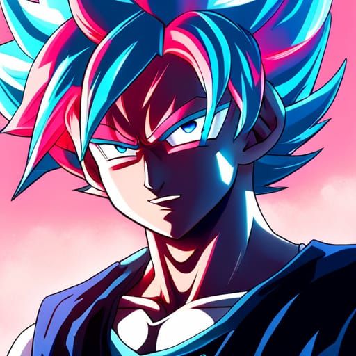 Son Goku Super Saiyan Blue Anime Style