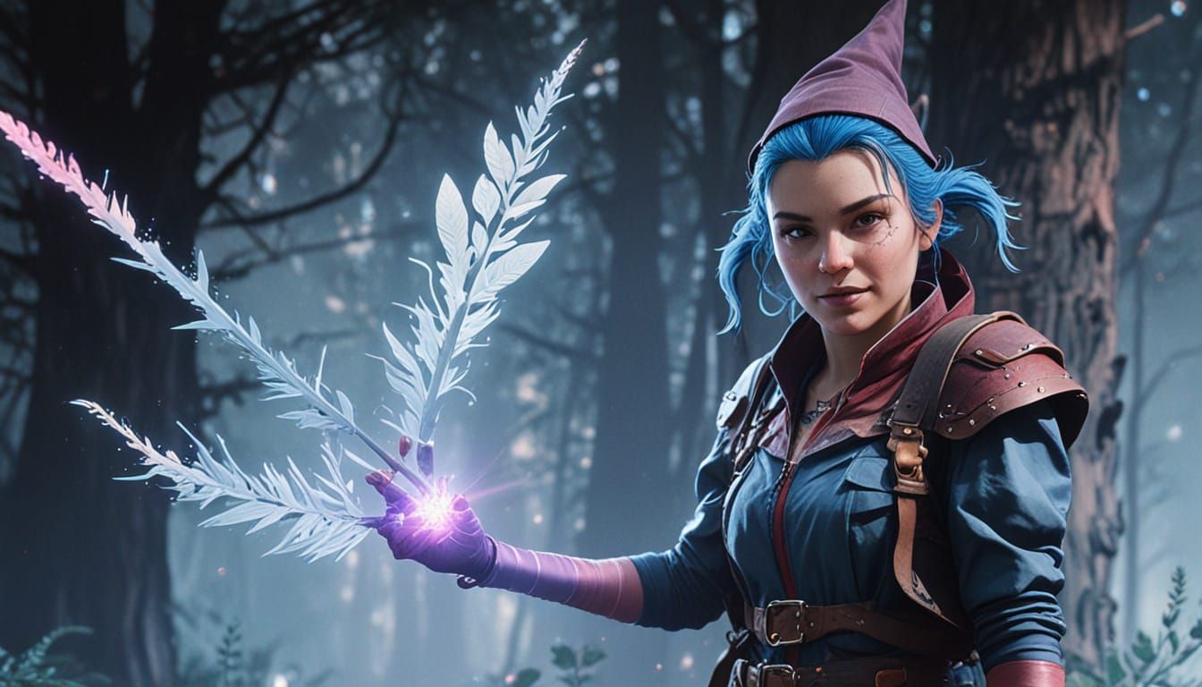 Whimsical Gnome in Enchanted Forest