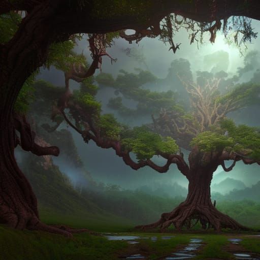 Tree of Life: Detailed Fantasy Concept Art