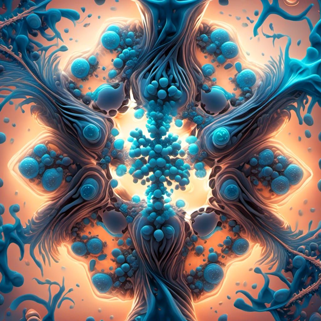 Bioluminescent Raven in Ice Cube with Tech Elements