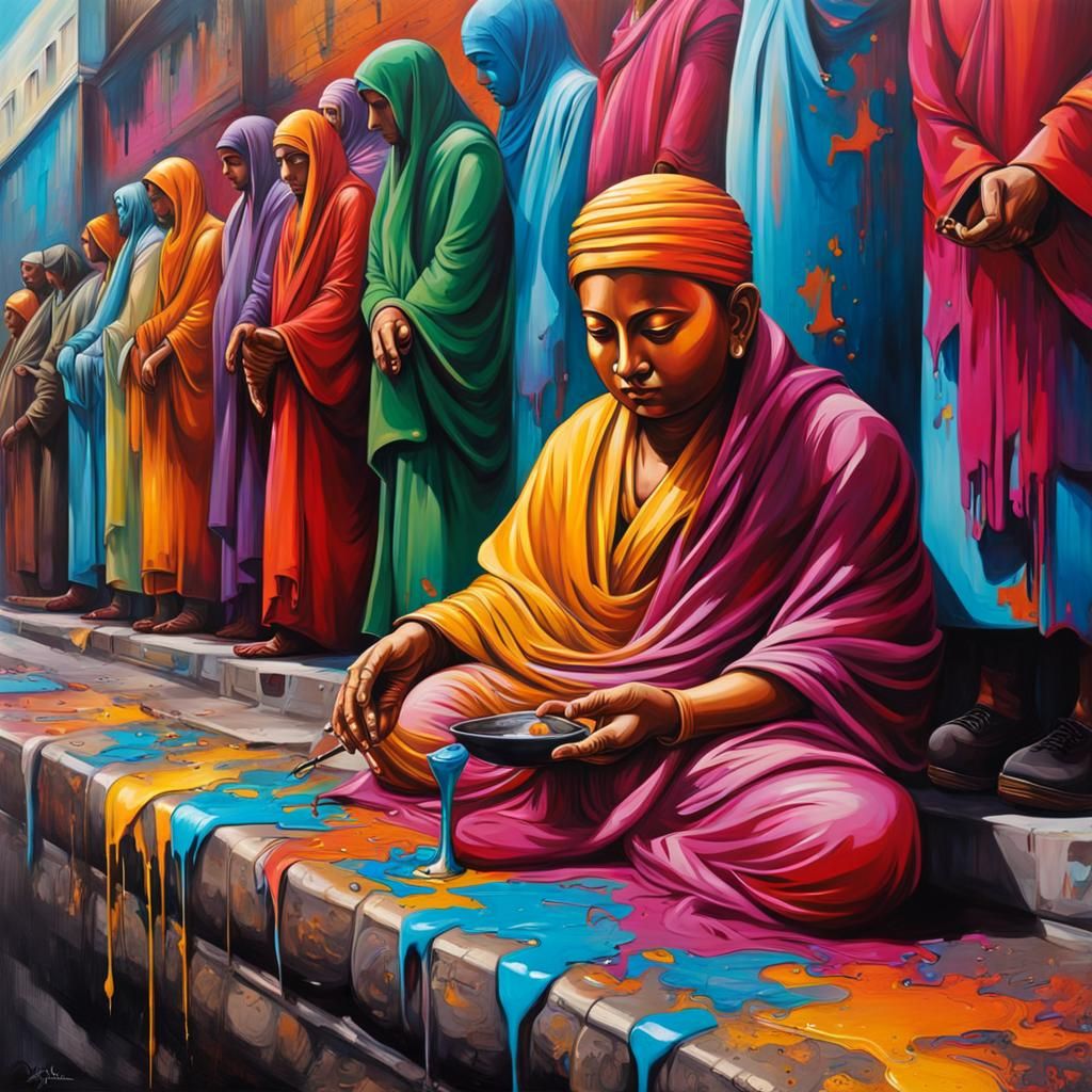 Controversial Graffiti Art: Stepping on Buddha