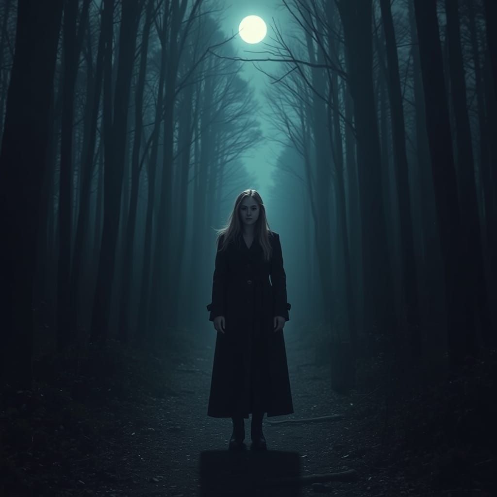 Woman at the Threshold of a Dark Forest