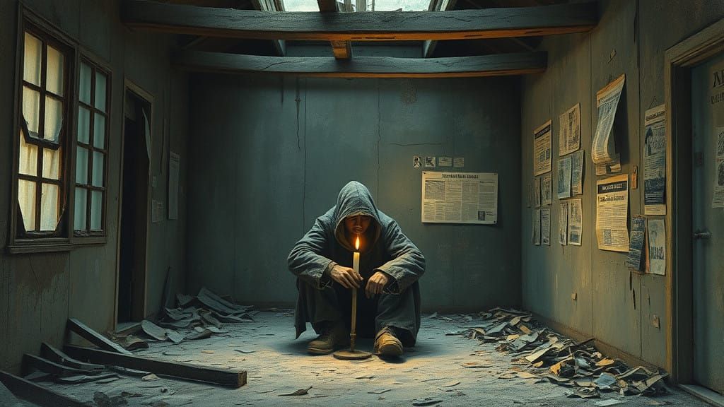 Abandoned Shelter in a Dystopian World