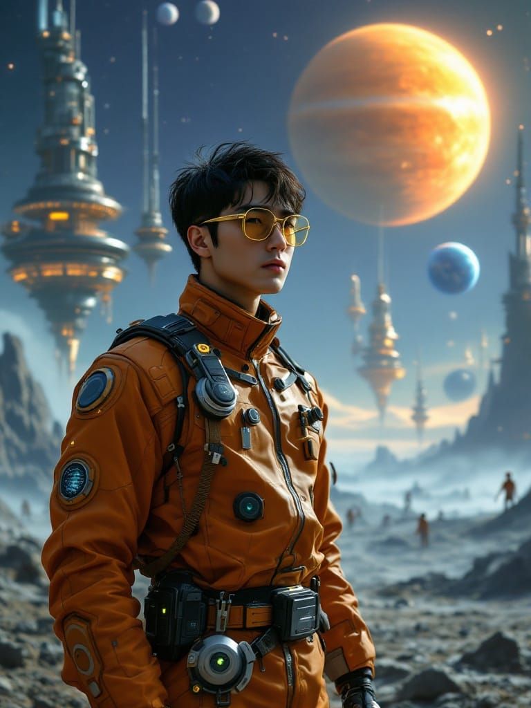 Handsome Space Pioneer on Kepler-186f