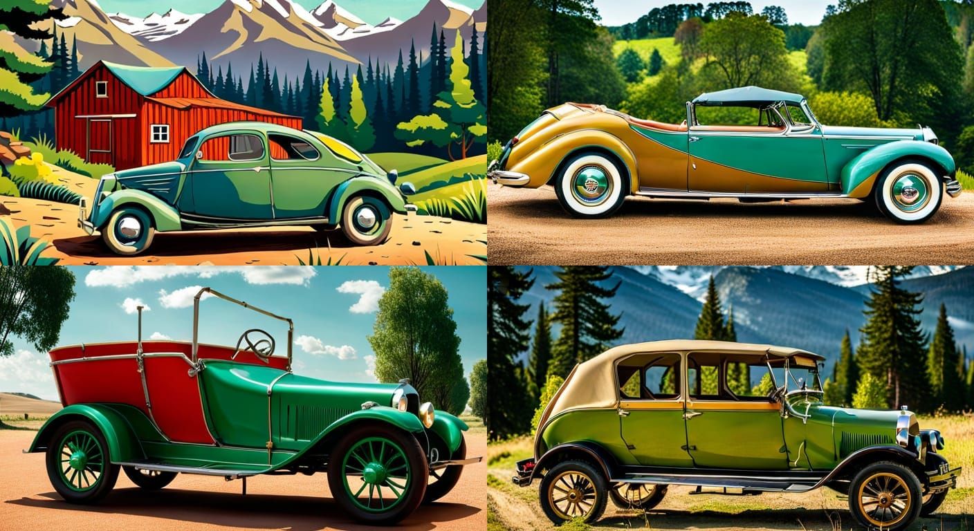 Frog-Legged Car in Rainy Forest, Hyperrealistic 8k