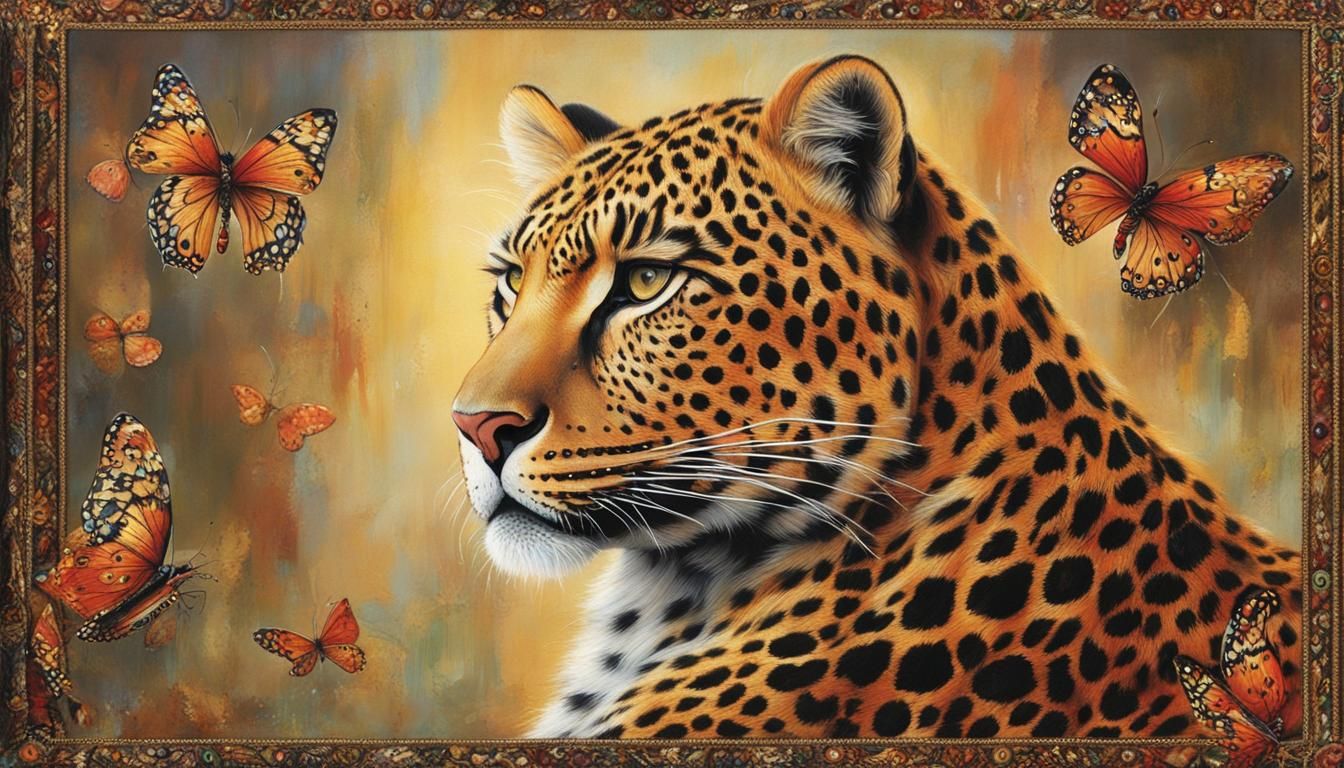 Elegant Show leopard portrait