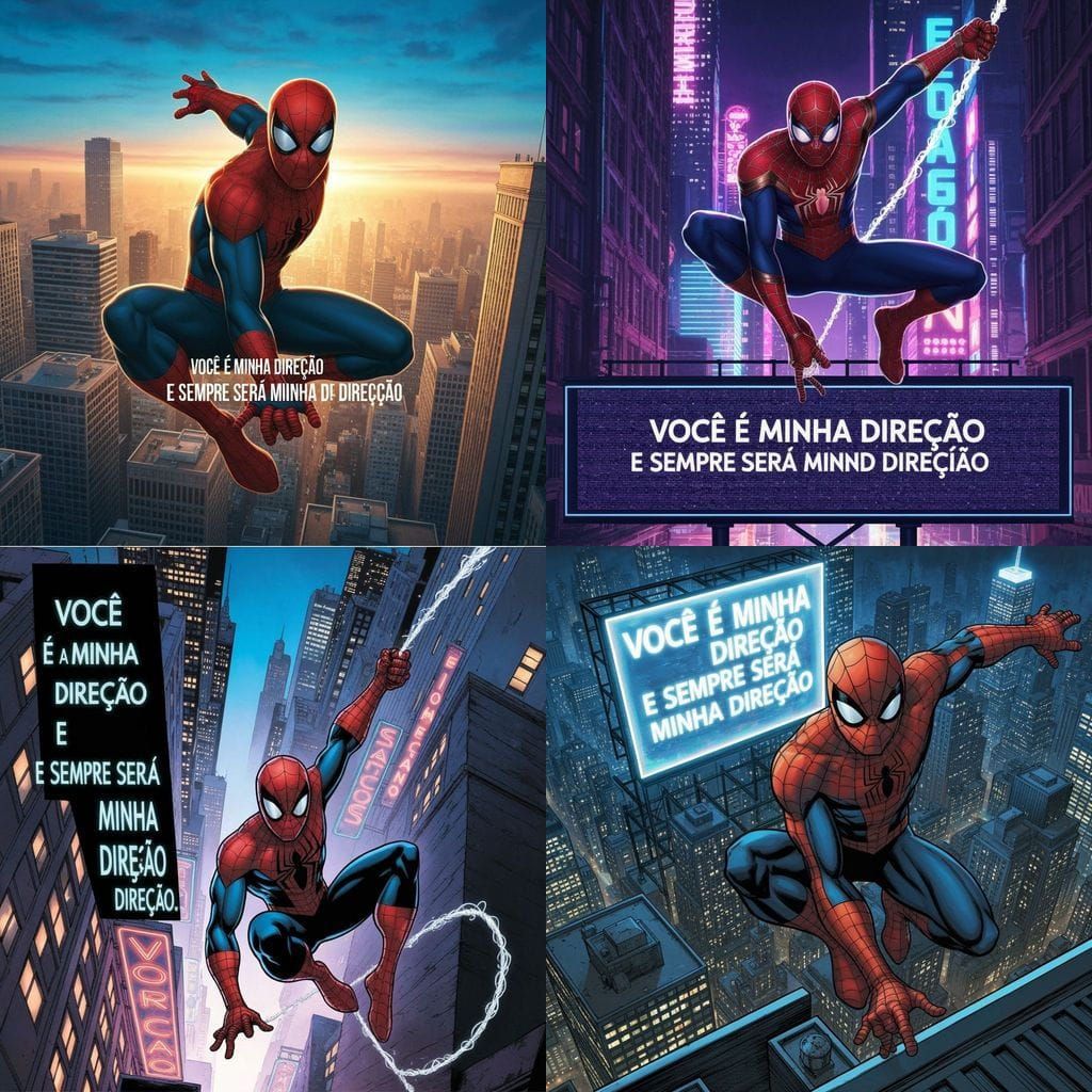 Spider-Man with Portuguese Phrase