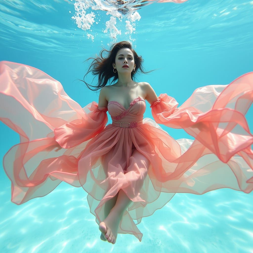 Painterly Underwater Fashion Fantasy Shoot