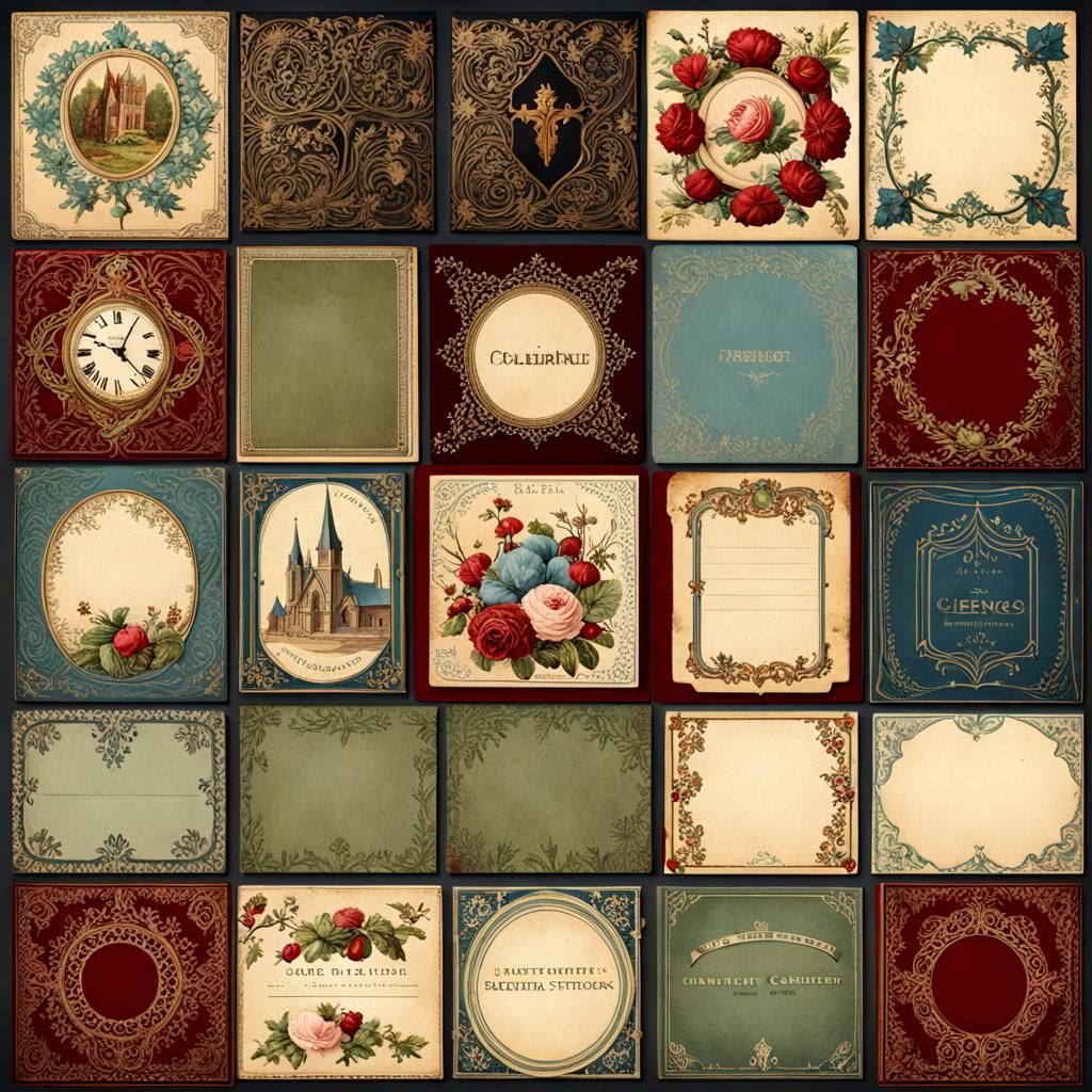 Victorian Inspired Ephemera for Scrapbooking