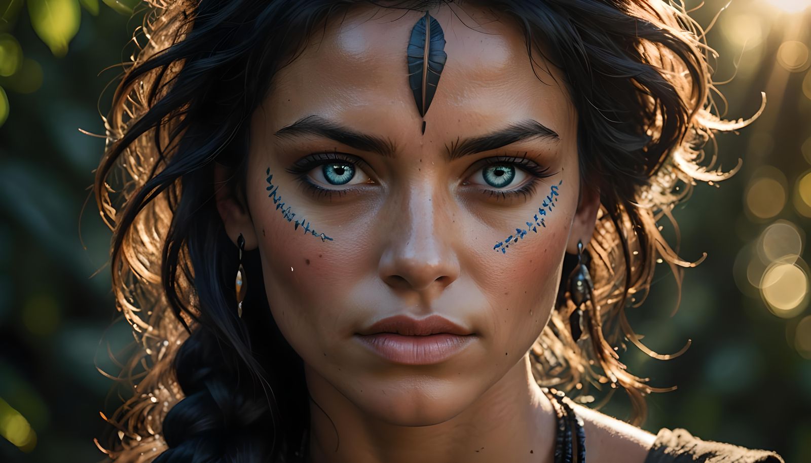 Hyperrealistic Portrait of an Amazonian Woman