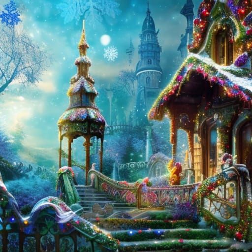 Christmas Fairy Wonderland: Digital Matte Painting