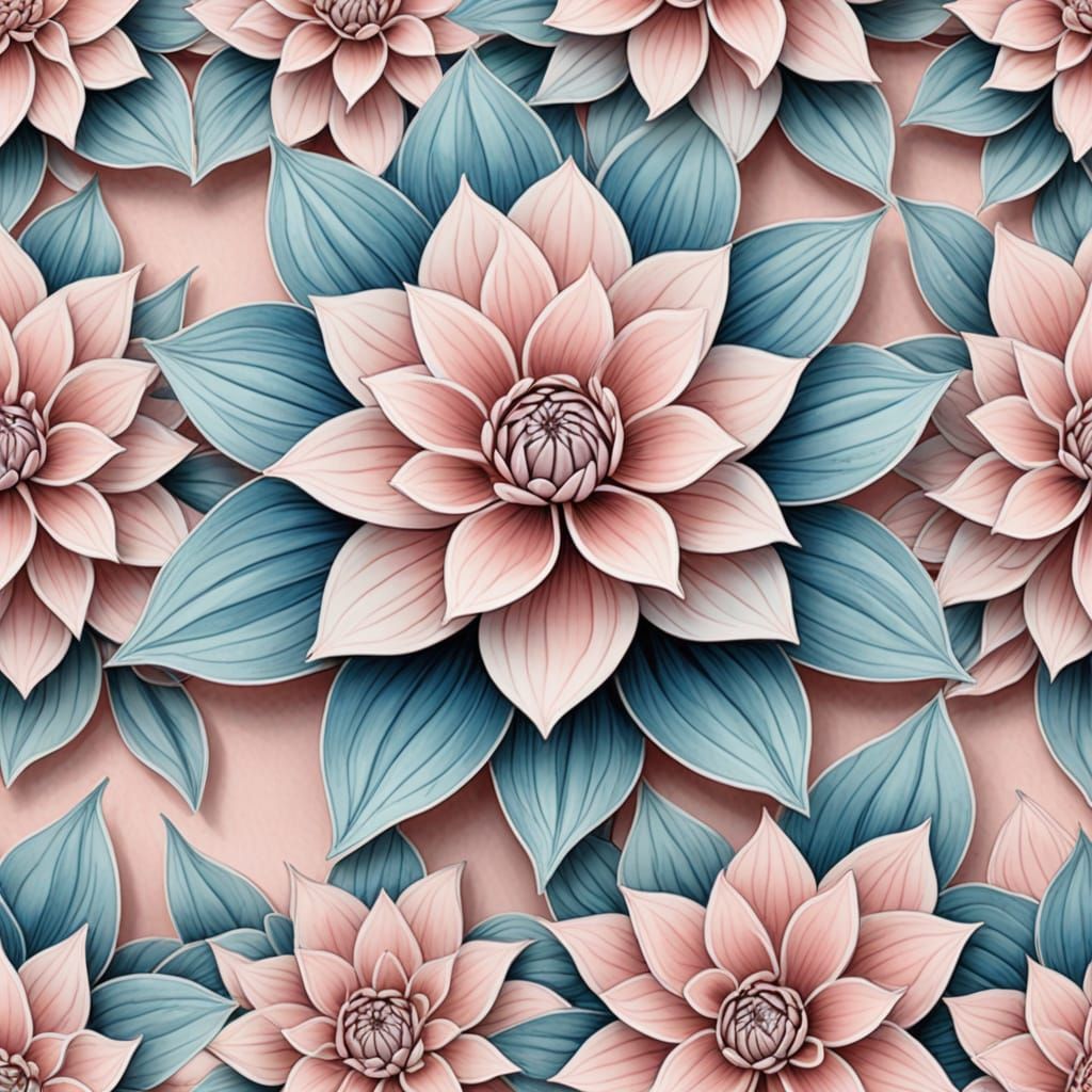 Fractal Floral Bloom in Pastel Hues