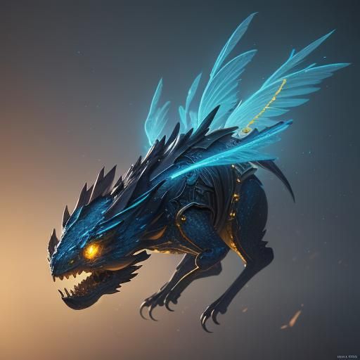 Glowing Fantasy Creature Concept Art in Unreal Engine