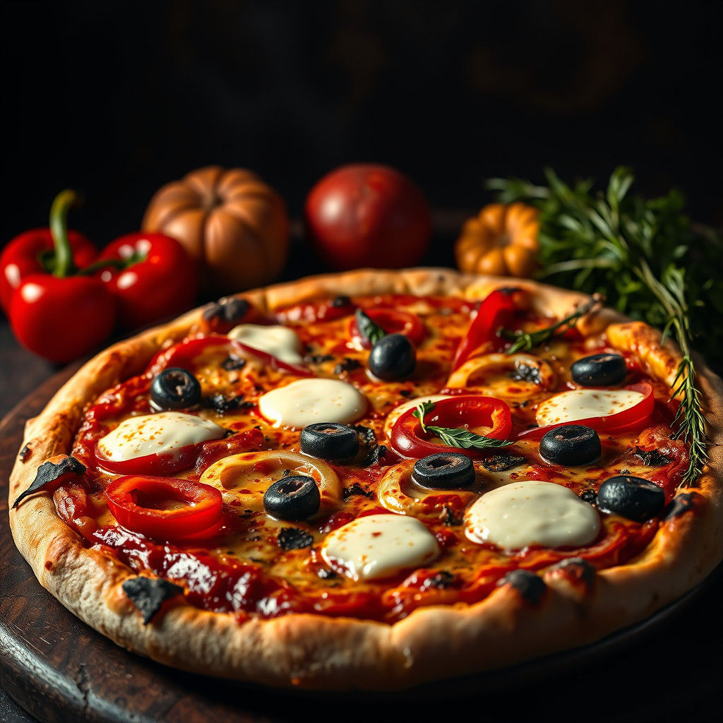 Colorful Toppings on a Mouth-Watering Pizza