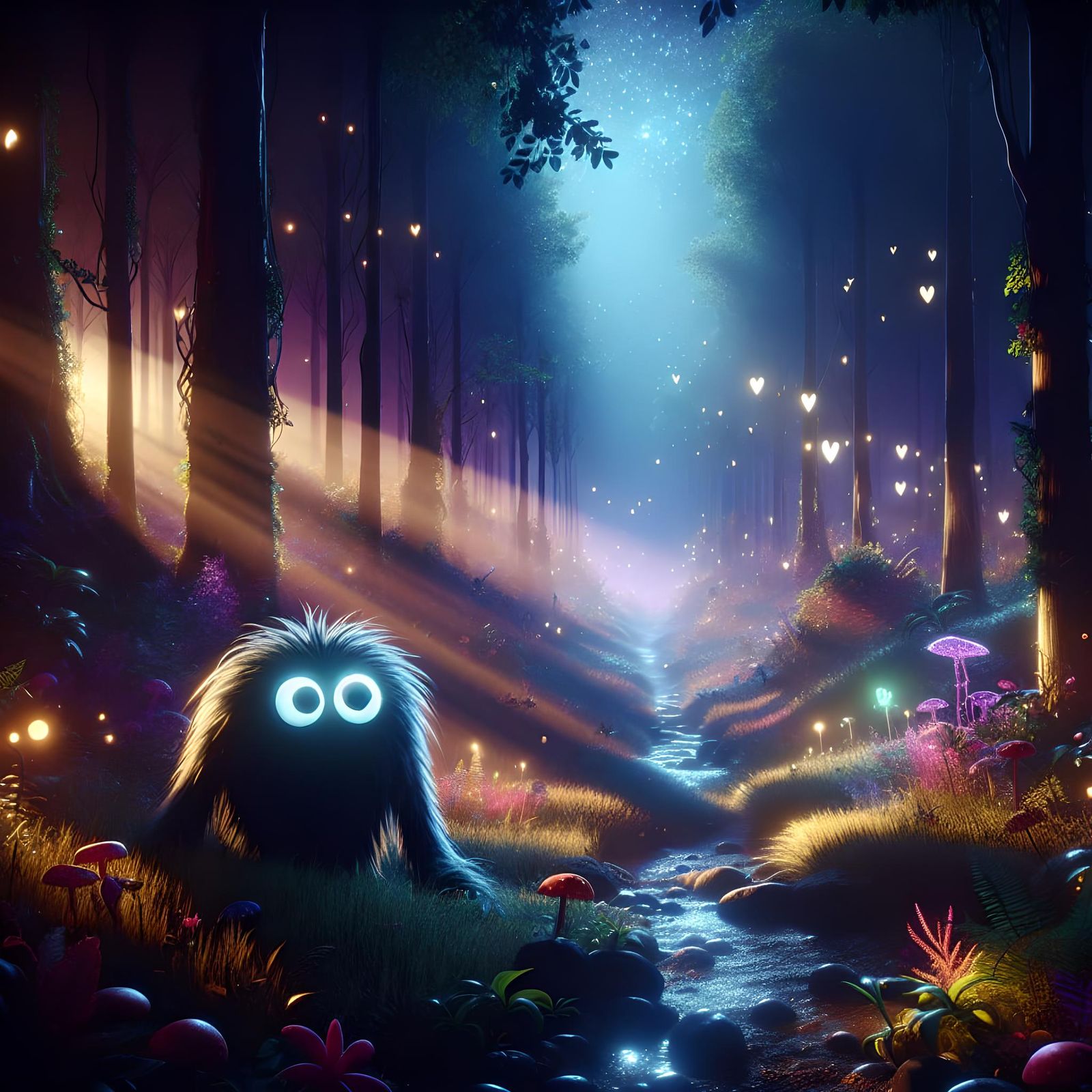 Enchanted Forest Monster in Cinematic Photorealistic Style
