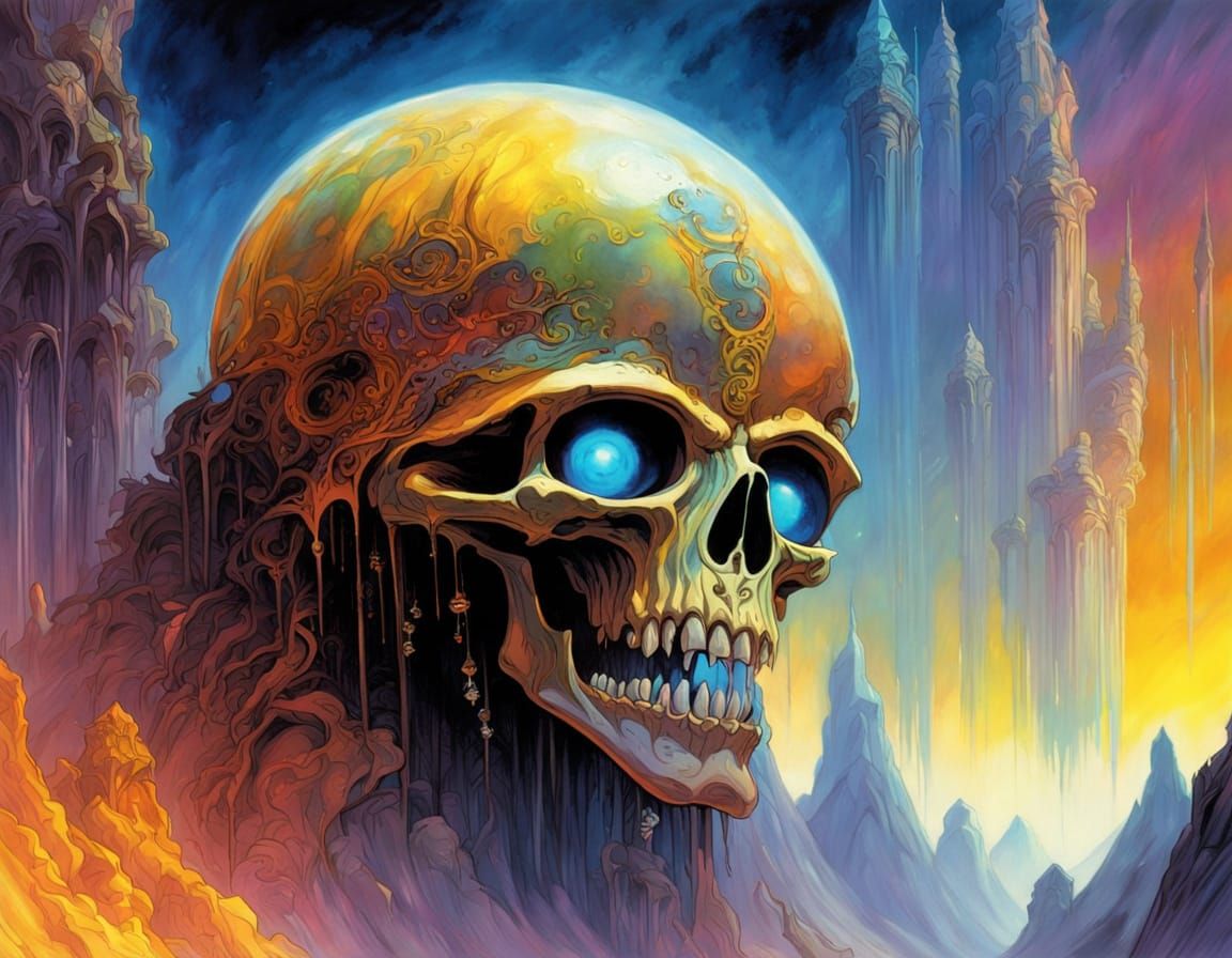 Bioluminescent Alien Market in Expressionist Matte Painting ...