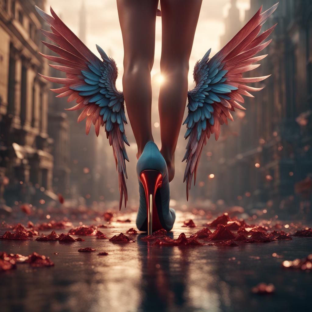 Winged High Heels Fantasy Concept Art