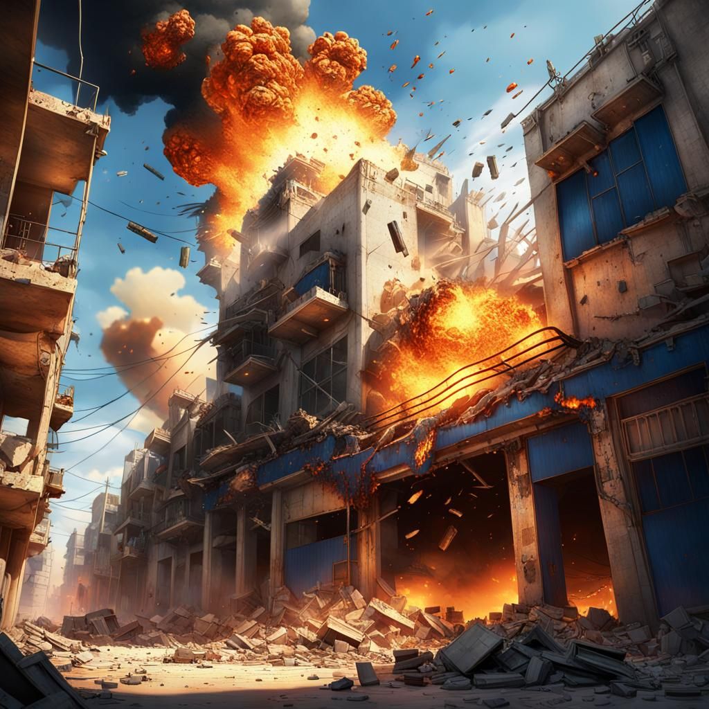 Explosive Blast Wave Shatters Stronghold