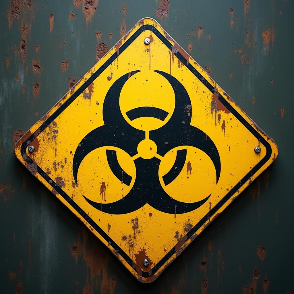 Chemical Hazard Warning Symbol Illustration