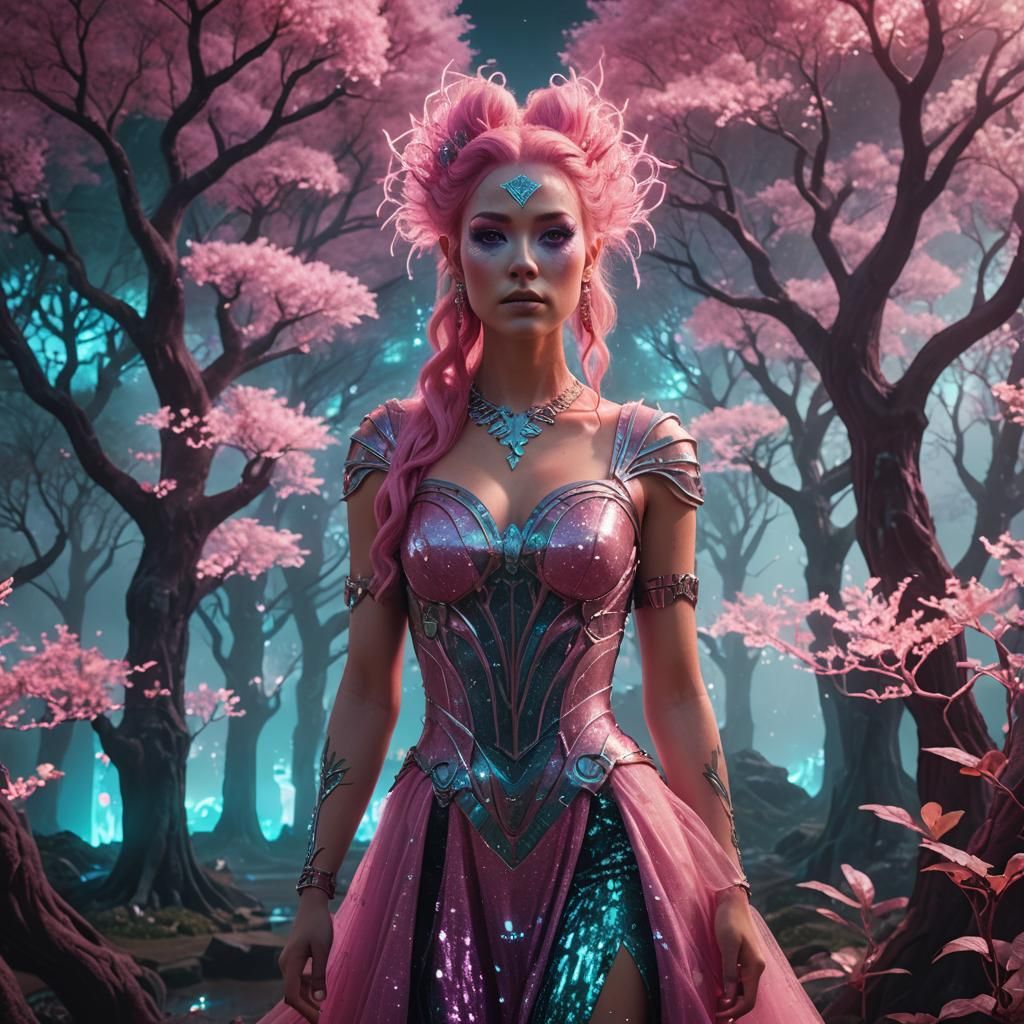 Goddess in Mystical Kingdom: Digital Matte Painting