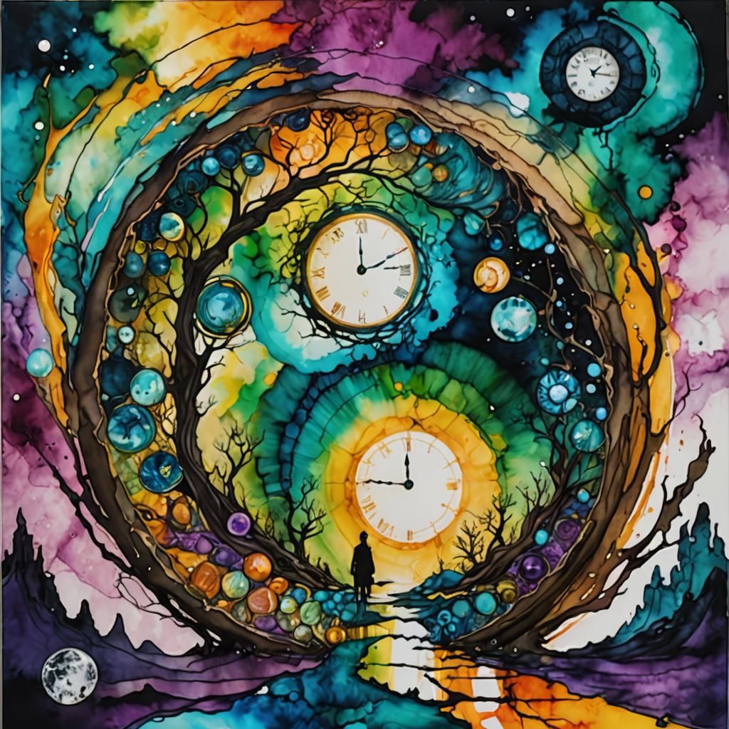 Alcohol Ink Surrealism: Journey to a Portal