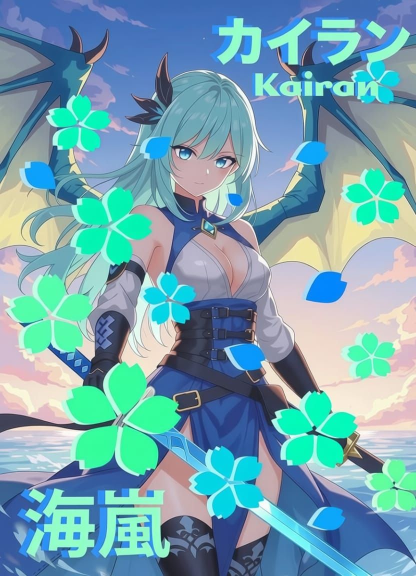 Kairan with Pastel Ocean Blue Hair