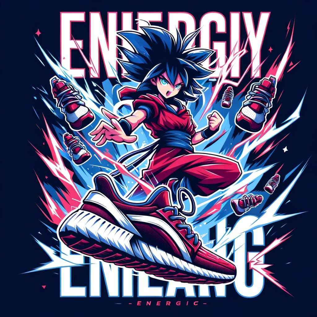 Vibrant Anime Poster Design with Dynamic Typography