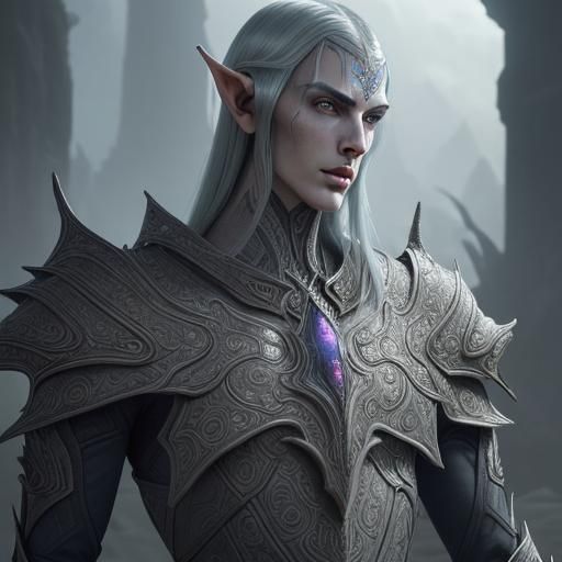 Arcane Altmer High Elf with Living Coral Armor