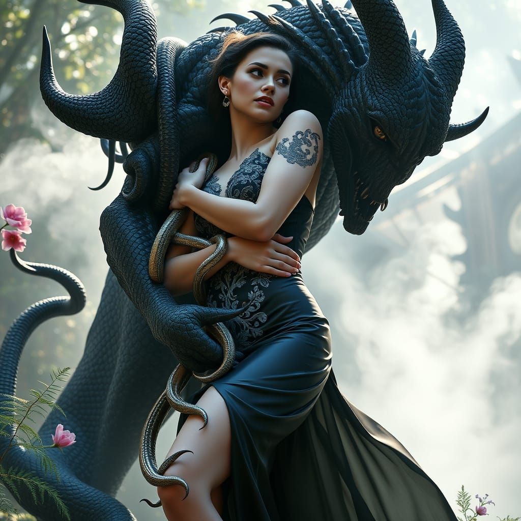 Scarlett O'Hara and Demon in Haute Couture Style