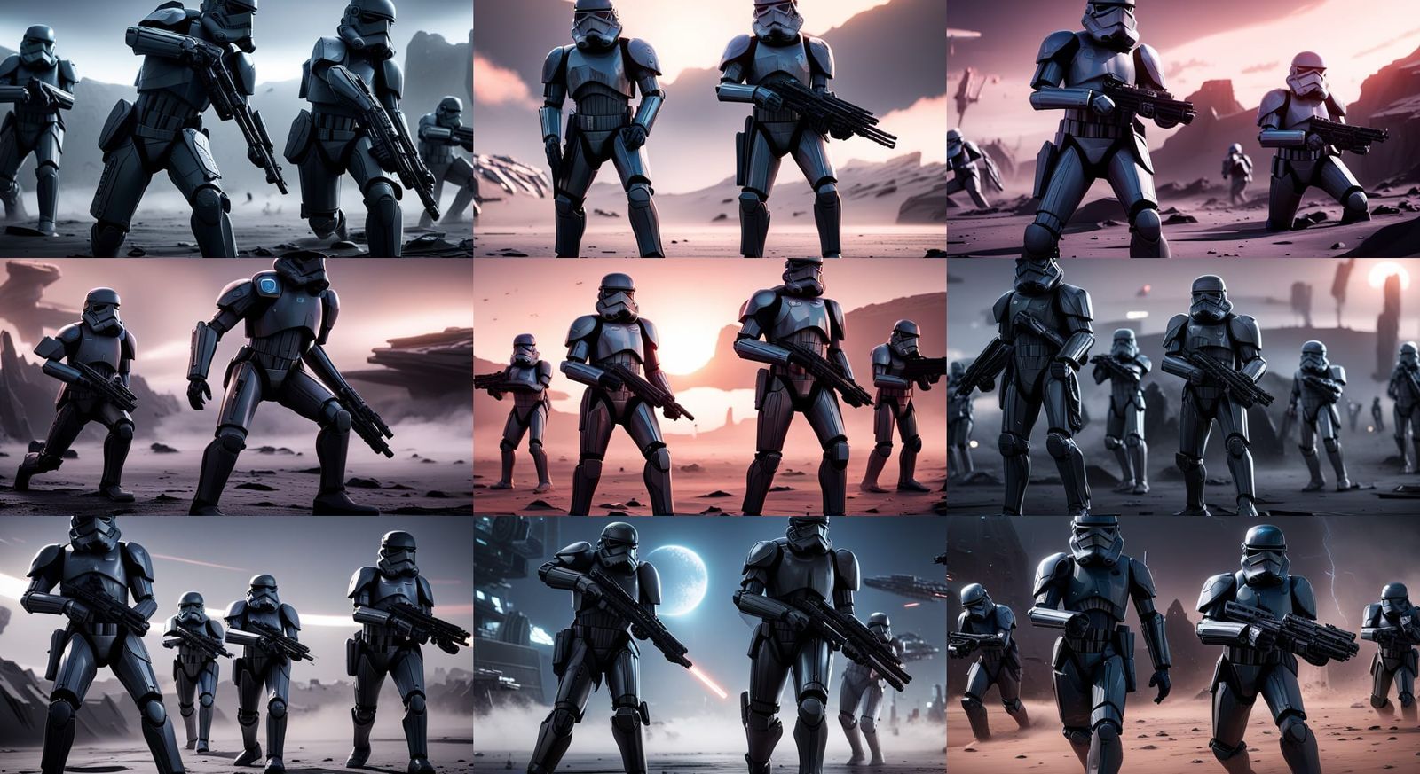 Star Wars Death Troopers in Futuristic Sci-Fi Scene