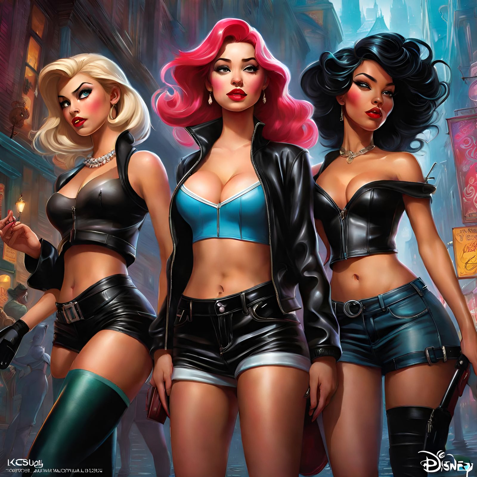 Disney Princesses as Hyperdetailed Delinquents