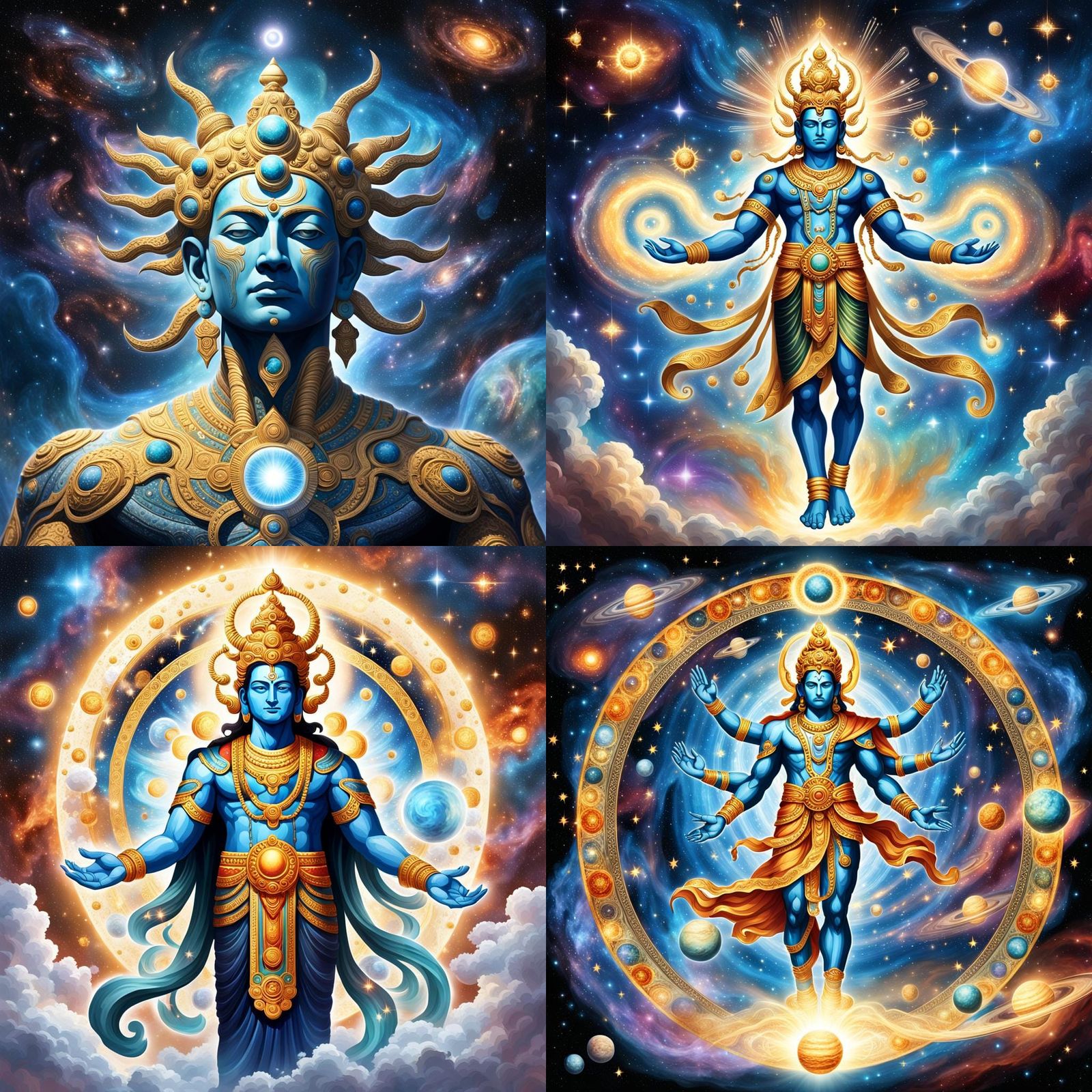 Majestic Cosmic Deity Oversees the Universe