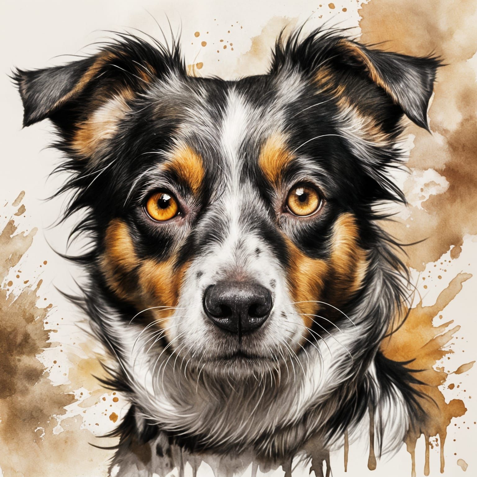 Jack Russel Terrier Watercolor Concept Art