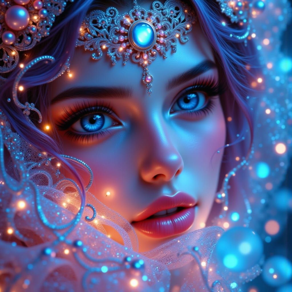 Rainbow Doll Woman in Superflat Takashi Murakami Style