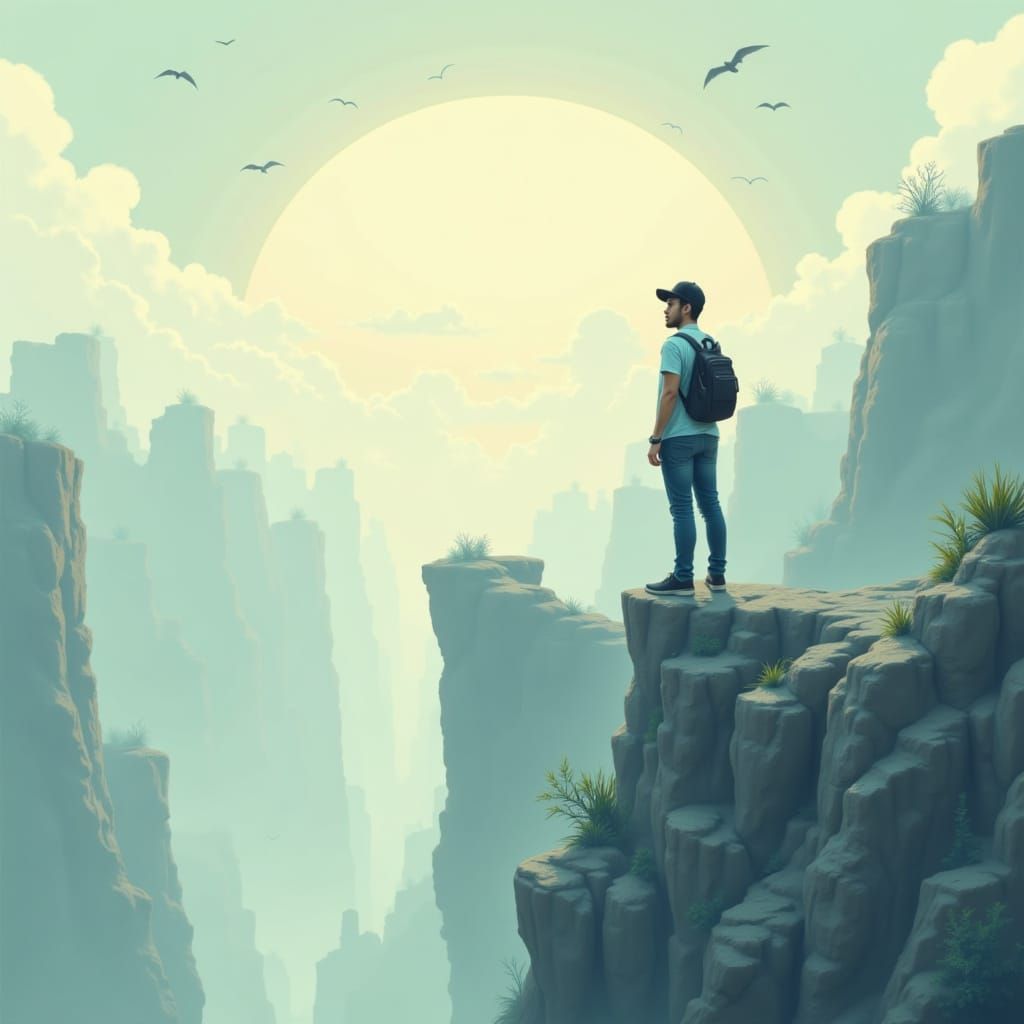 Serene Morning Reflections in Pastel Hues