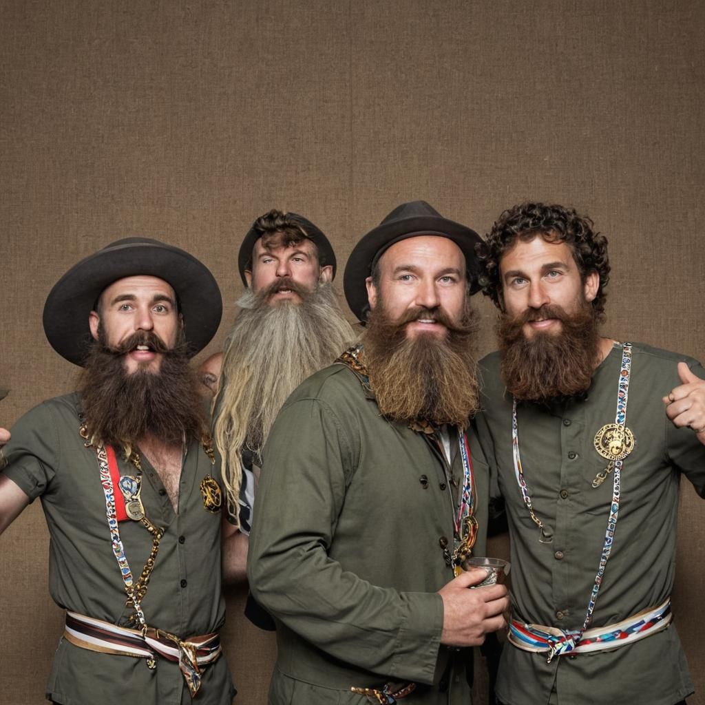 Crazy Beard Contest: Top Three Winners on Podium