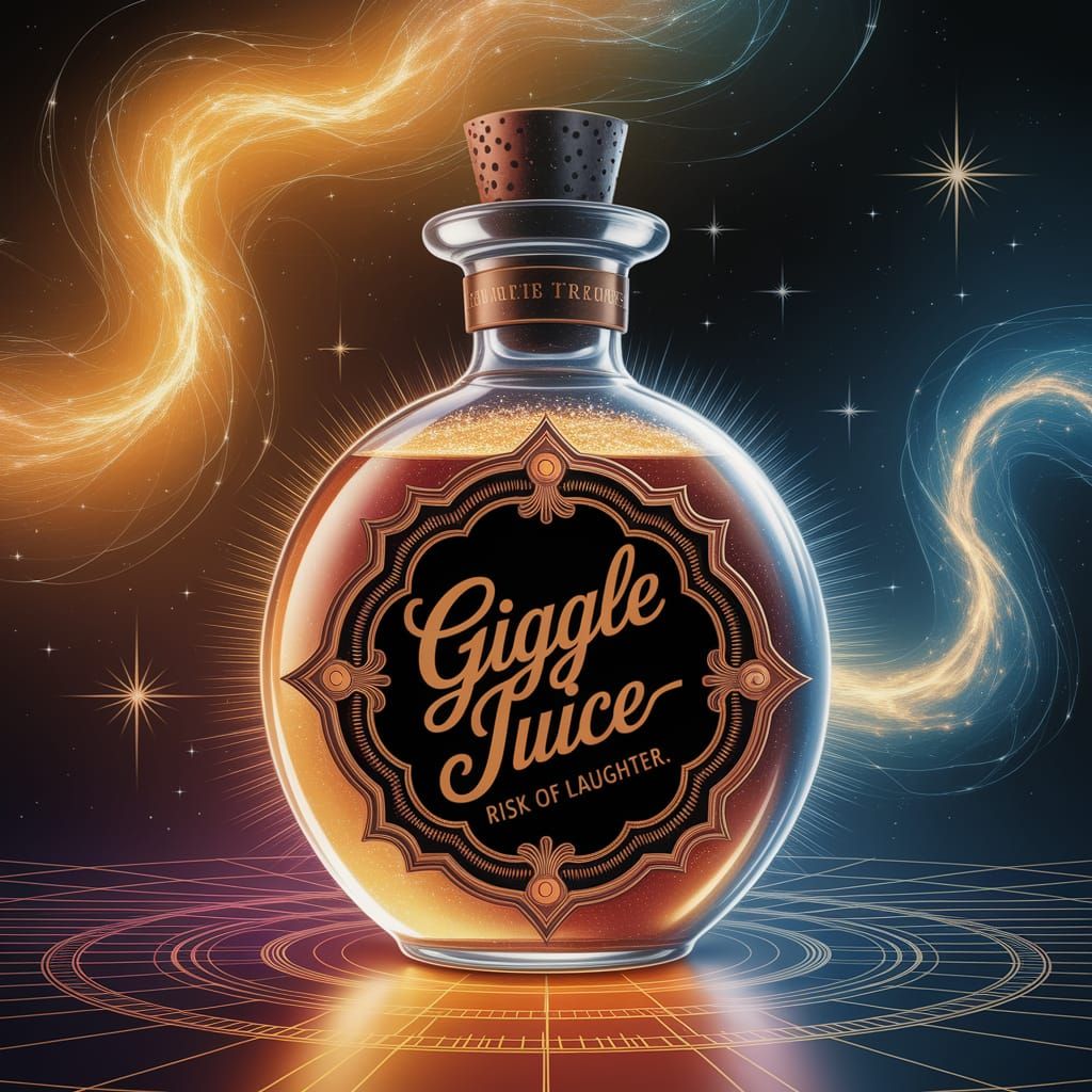 Ethereal Cosmic Potion Bottle in Vibrant Hues