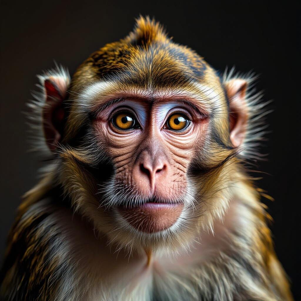 Funny Monkey Portrait Photography