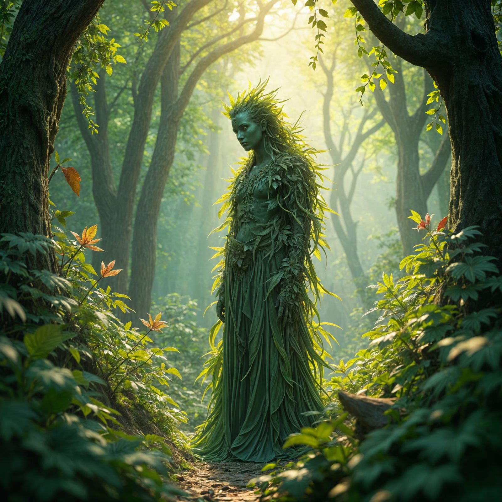 Greenman in Eden: Detailed Fantasy Concept Art