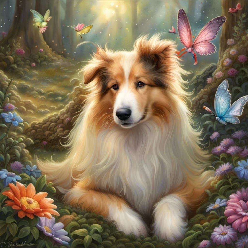 Fairy Wonderland rough Collie