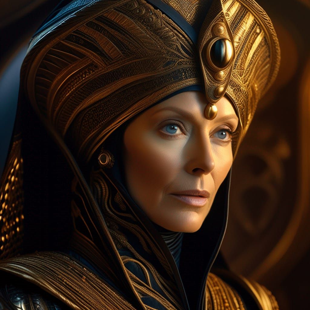 Lady Jessica Portrait from Dune in Digital Painting Style