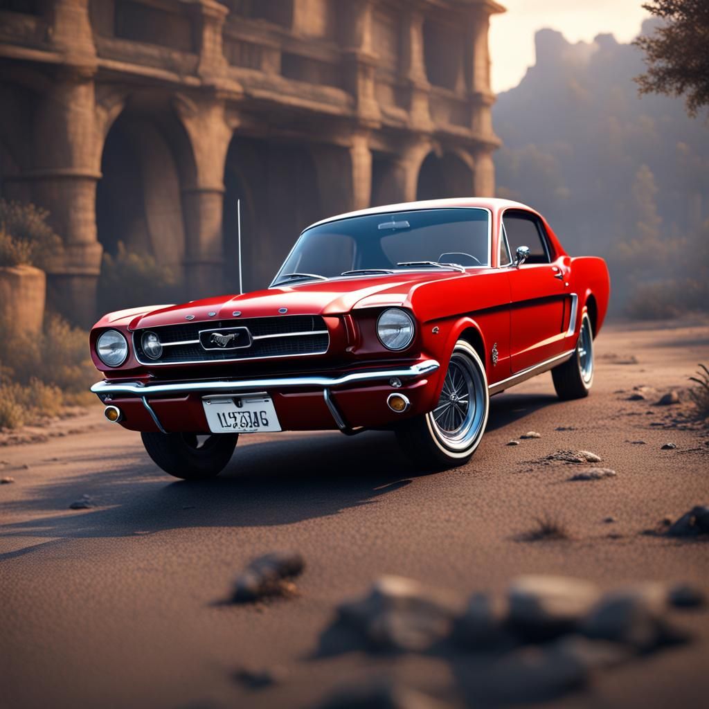 1965 Ford Mustang Detailed Matte Painting